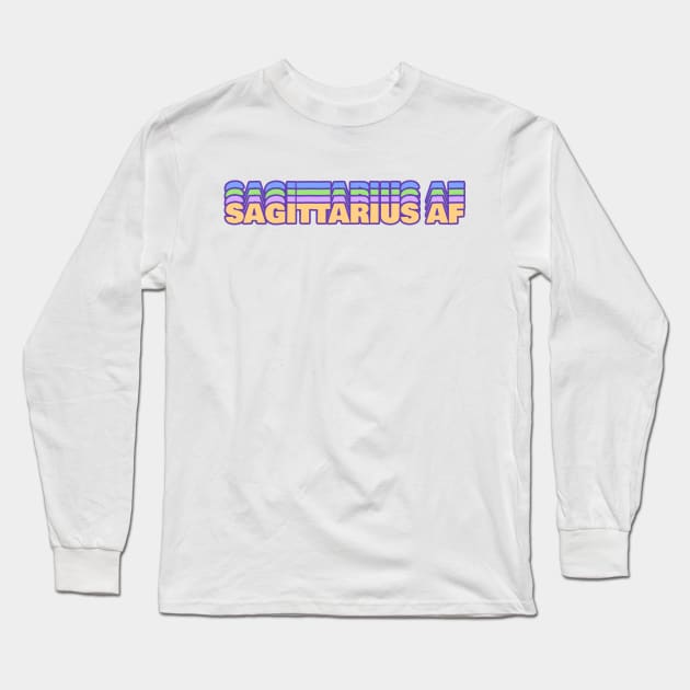 Sagittarius AF Long Sleeve T-Shirt by Tip Top Tee's